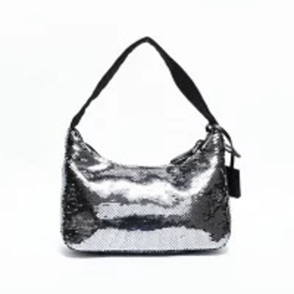 Prada Silver Sequin Bag Hobo Shoulder Edition
